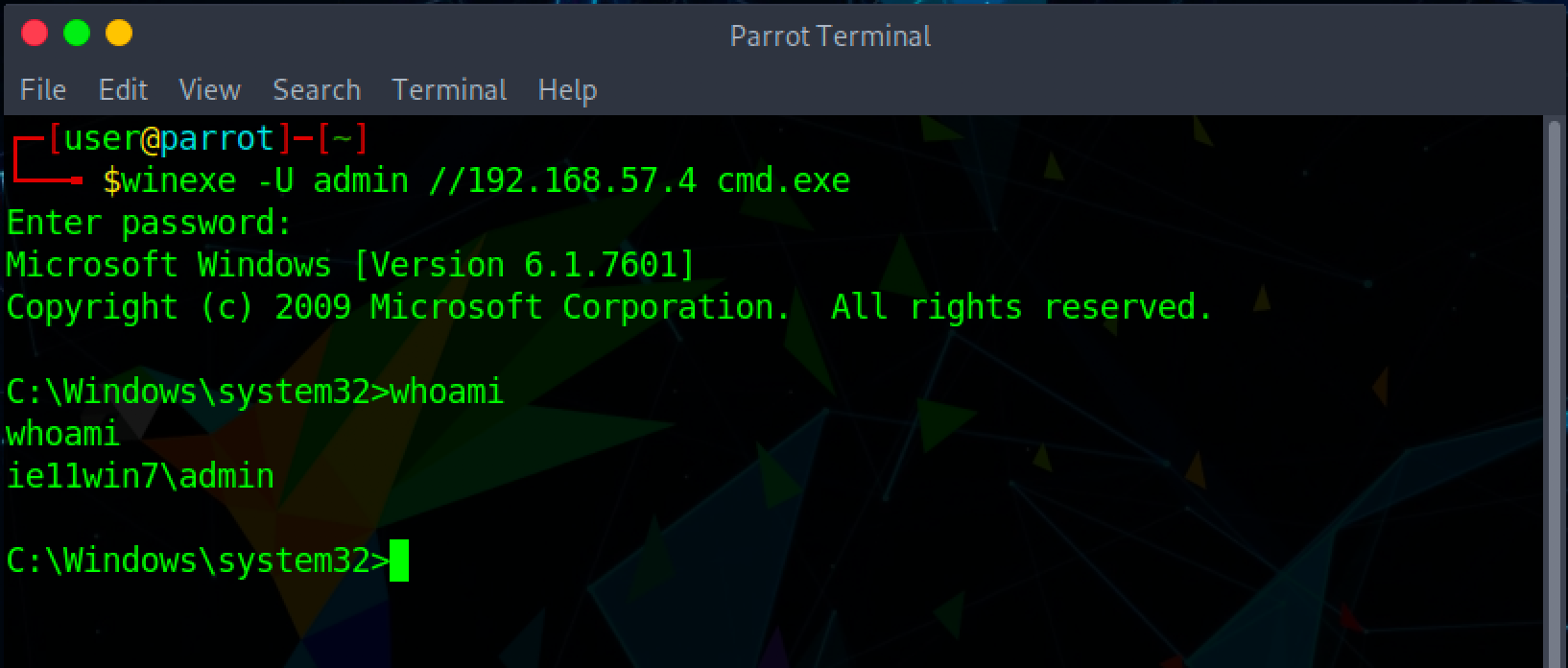 WinExe in Terminal